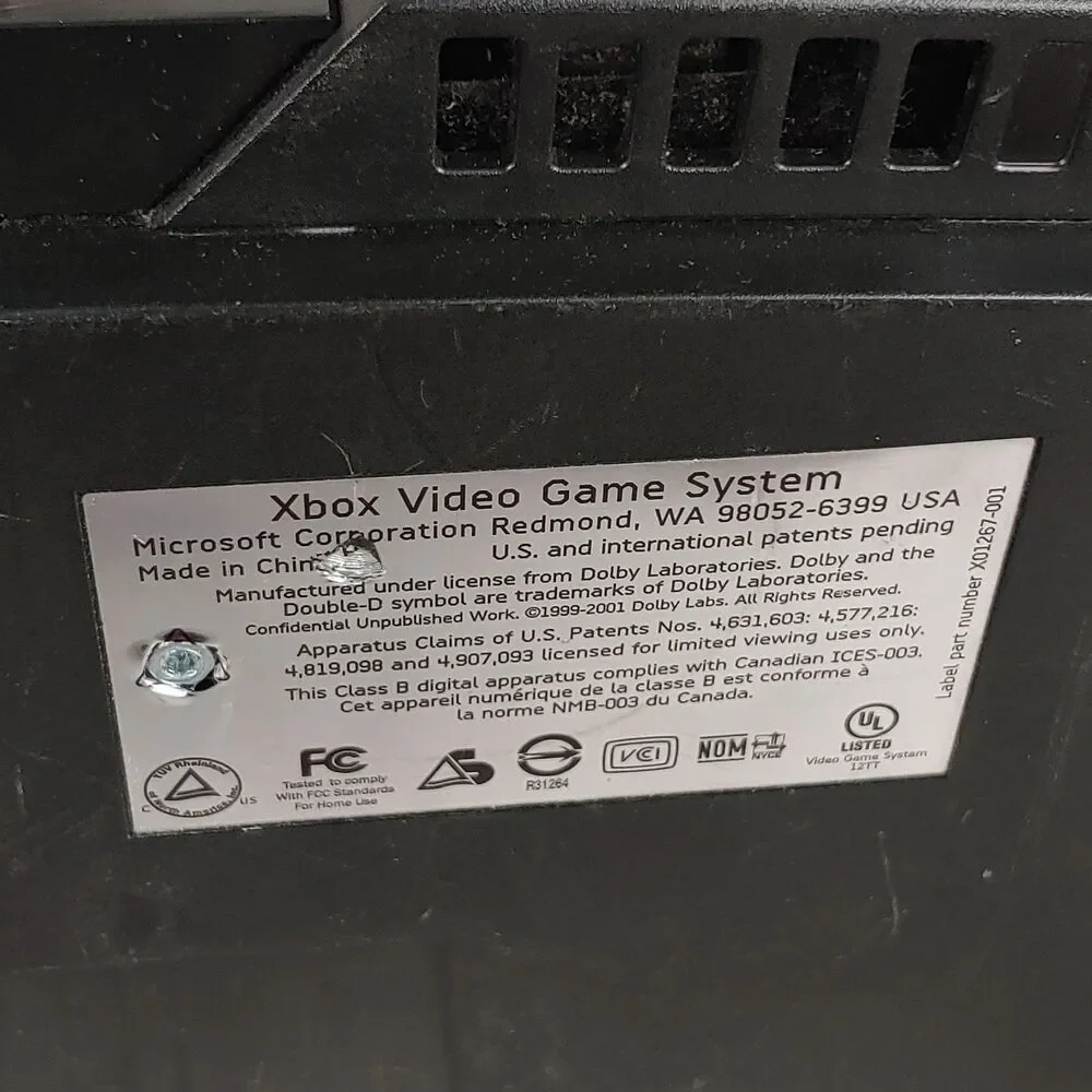 Original OG Xbox Console w/ UnleashX Dashboard - No Disc Drive - TESTED WORKING